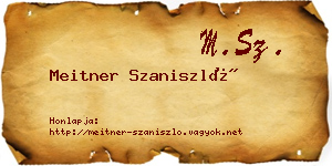 Meitner Szaniszló névjegykártya